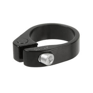Sattelklemme ZOOM, Alu, schwarz, 31.8 mm, mit anti-rostbesch