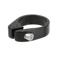 Sattelklemme ZOOM, Alu, schwarz, 31.8 mm, mit anti-rostbesch