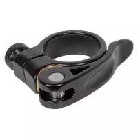 Sattelklemme ZOOM, Alu, schwarz, mit Schnellspanner und Sche