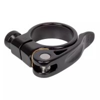 Sattelklemme ZOOM, Alu, schwarz, mit Schnellspanner und Sche