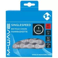 Fahrradkette M-WAVE, 1/2x1/8, Anti-Rost,112 Glieder, 1-Gang,