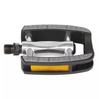 Anti-Rutschpedal M-WAVE, silber polierter Alukörper...