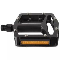 Plattformpedal, Alu, schwarz, mit austauschbaren Pins (16 je