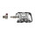 Halb-Clipless-Pedal Wellgo, Alu, silber mit schwarzem Käfig,