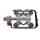 Halb-Clipless-Pedal Wellgo, Alu, silber mit schwarzem Käfig,
