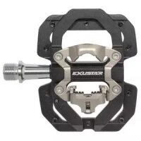 Half-Clipless-Gravelpedal EXUSTAR E-PM835, ca. 94x78 mm, sch