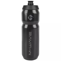 Trinkflasche M-WAVE, Kunststoff, 750 ml, schwarz/schwarz/sch
