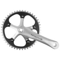 Kettenradgarnitur M-WAVE, 1-Gang, 165 mm  Alu-Kurbel, auswec