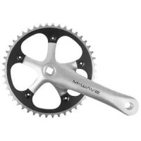 Kettenradgarnitur M-WAVE, 1-Gang, 165 mm  Alu-Kurbel, auswec