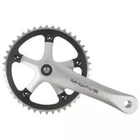 Kettenradgarnitur M-WAVE, 1-Gang, 165 mm  Alu-Kurbel, auswec