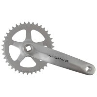Kettenradgarnitur M-WAVE, 1-Gang, 170 mm  Alu-Kurbel, Stahl-