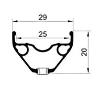 E-Bike double wall rim "E-ROCKY"; 622x25; 32...