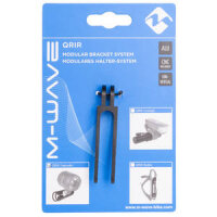 Lampenhalter >QRIR Extender< M-WAVE, Alu, schwarz eloxiert,