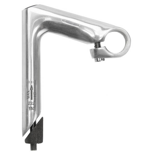 Lenkervorbau, Alu, 22.2/25.4, silber poliert, Winkel -17°, L