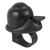 Mini-Glocke,  Alu schwarz / schwarzes Kunststoff-Unterteil,