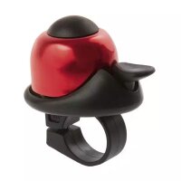 Mini-Glocke M-WAVE, Alu rot / schwarzes Kunststoff-Unterteil