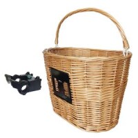 Weidenkorb M-WAVE, 38x28x26 cm (BxLxH), vorne, Montage mit O