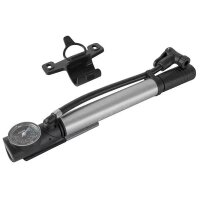Mini-Standpumpe BETO, mit Manometer, Alu, silber/schwarz, mi