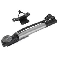 Mini-Standpumpe BETO, mit Manometer, Alu, silber/schwarz, mi