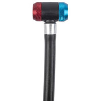 BETO Mini Pumpe, Alu, silber, mit ausziehbarem Schlauch, auf