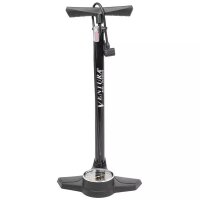 Standpumpe VENTURA, Stahl, schwarz, mit Manometer, mit Doppe