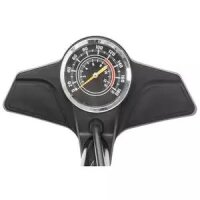 Standpumpe VENTURA, Stahl, schwarz, mit Manometer, mit Doppe