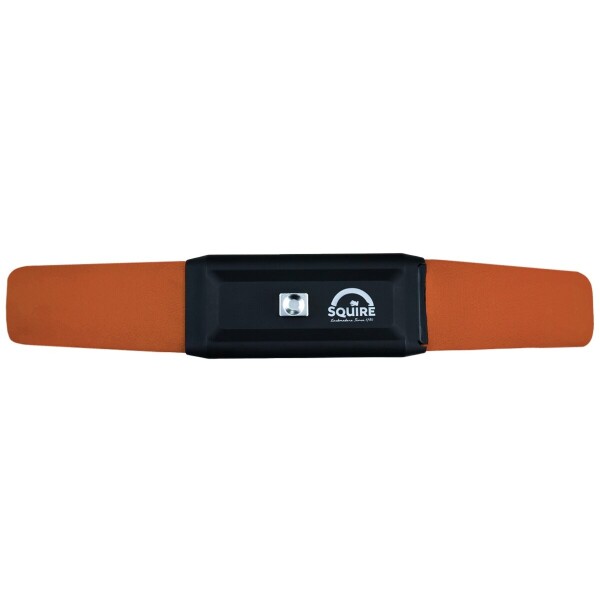 Squire Schloss STRAPLOK 35 - tragbares Gurtschloss mit Schlüsselschließung, 85cm, orange