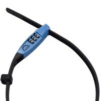 Squire Schloss STRAPLOK COMBI 10 - ultraleichtes Gurtschloss mit Zahlenkombinations-Schließung, 45cm, blau