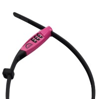 Squire Schloss STRAPLOK COMBI 10 - ultraleichtes Gurtschloss mit Zahlenkombinations-Schließung, 45cm, pink