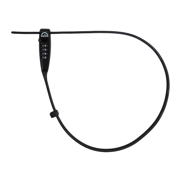 Squire Schloss STRAPLOK COMBI 10 XL - ultraleichtes Gurtschloss mit Zahlenkombinations-Schließung, 70cm, schwarz
