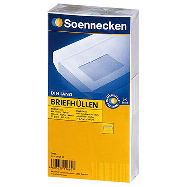 Soennecken Briefumschlag 2076 DL 75g mF sk weiß 100 St./Pack.