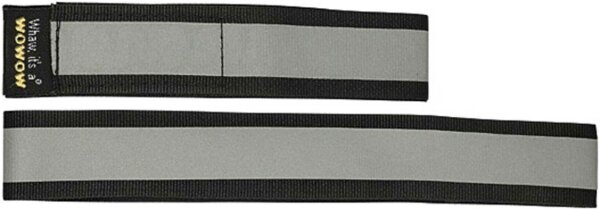 Reflexband Wowow  3M per Paar, schwarz, mit Klettverschluß