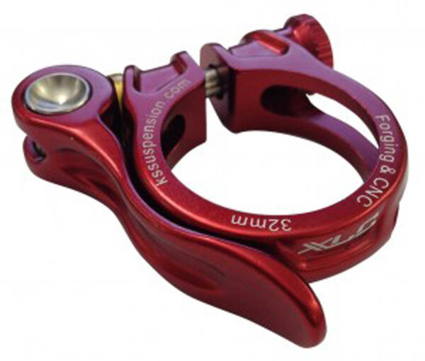 XLC Sattelstütz-Klemmring PC-L05 Ø 34,9mm, rot, mit Schnellspanner