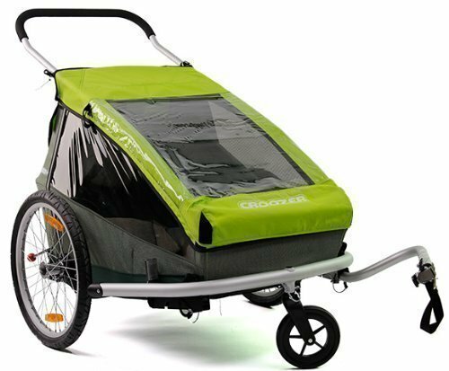 Fahrrad-Kinder-Anhänger Croozer Mod.2010 Kid for 2, grün Zweisitzer m.Zusatzeinr.