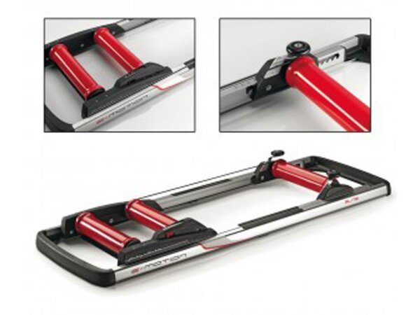 Heimtrainer Elite E-Motion Rollentrainer, silber/schwarz/rot