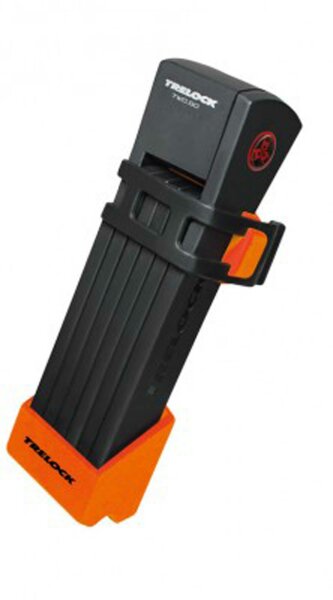 Faltschloss Trelock TWO.GO mit Halter FS200/75 m.Halter orange ZF200,Schlüssel