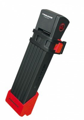 Faltschloss Trelock TWO.GO L mit Halter FS200/100 m.Halter rot ZF200, Schlüssel