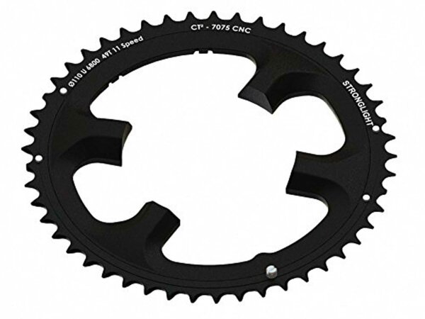 kettenblatt stronglight ultegra 110mm außen 52 zähne, schwarz, ct², 11-fach